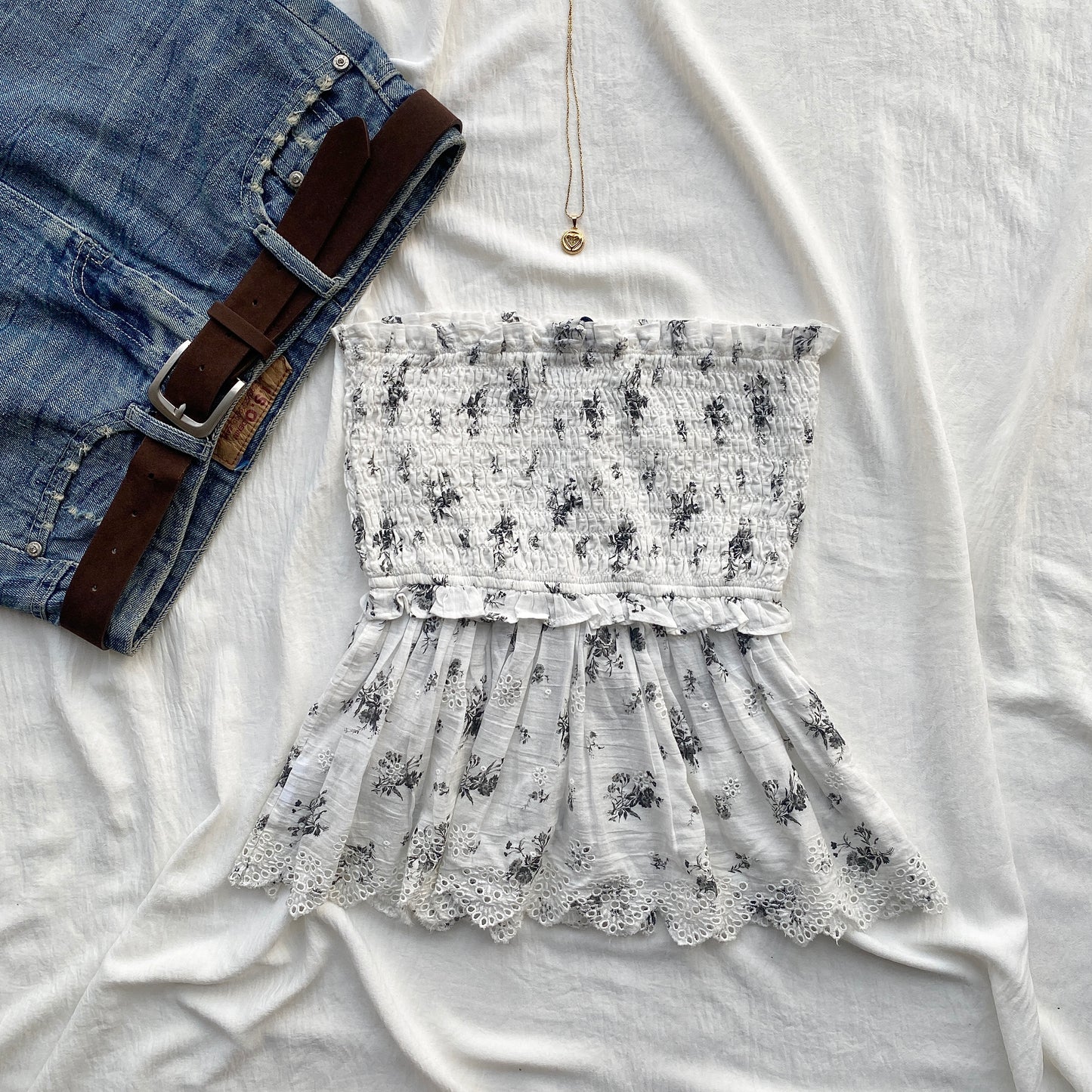 WHITE TUBE TOP FROM AMERICAN EAGLE (Two sizes)