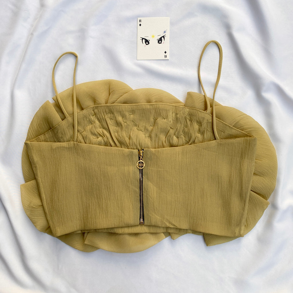 GREEN ROSE TOP (Bust : 32-34, Upper Waist : 28-30)