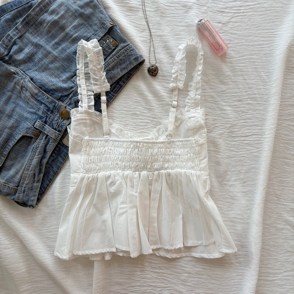 ROSE TOP IN WHITE (Bust : 28-32, Upper Waist : 24-28)