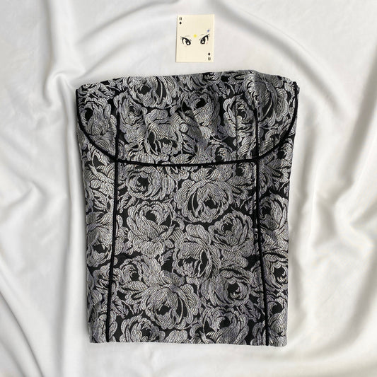 GREY ROSES JACQUARD CORSET (Bust : 32-34, Upper Waist : 28-30)
