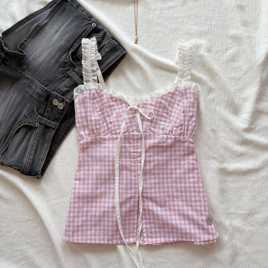SWEETHEART GINGHAM TOP (Bust : 30-34, Upper Waist : 24-28)