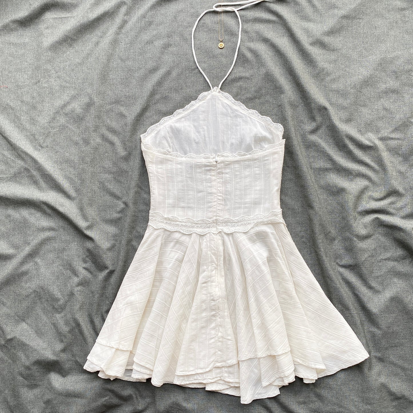WHITE HALTER DRESS FROM ZARA (Sizes available)