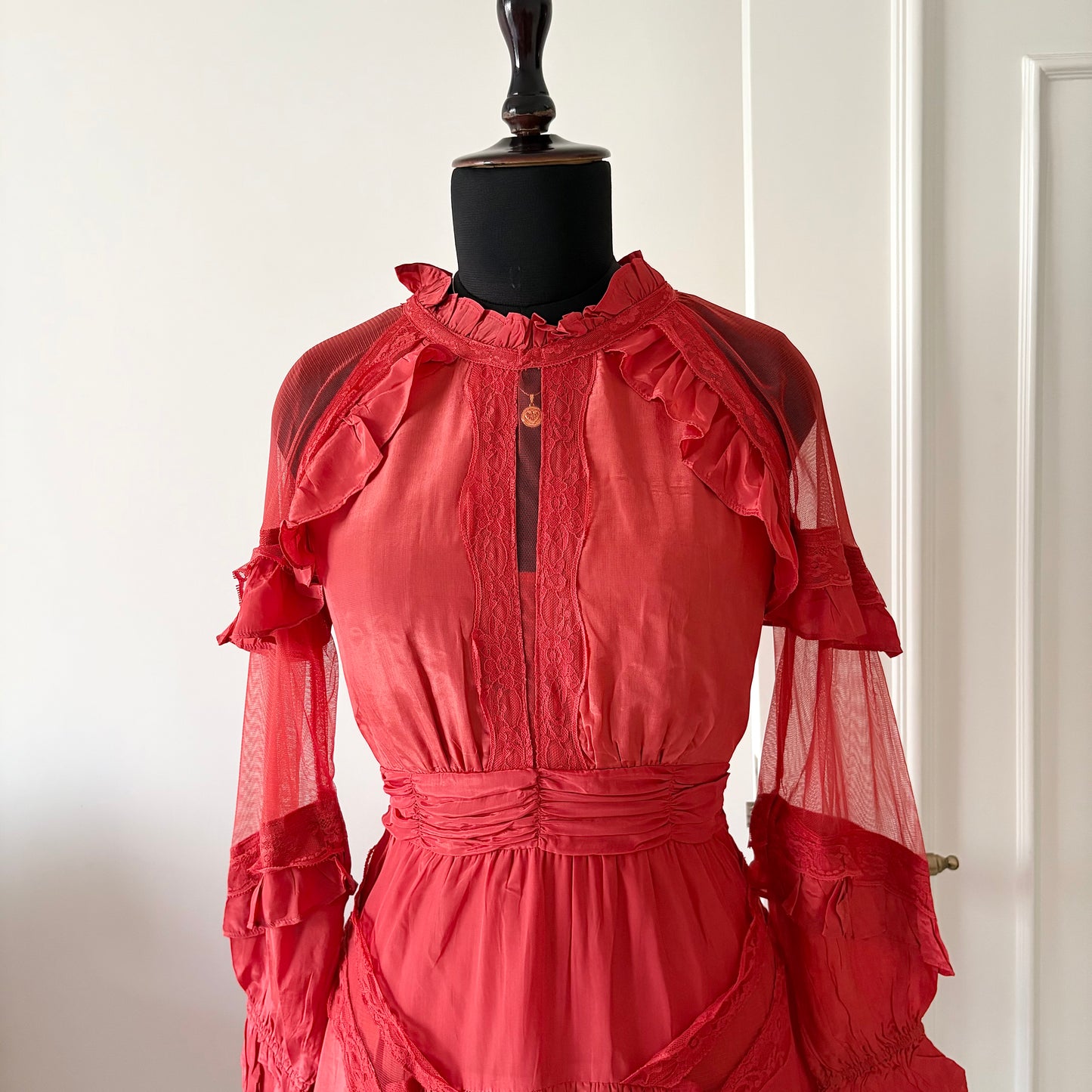 RUST ORANGE LACE DRESS (Multiple sizes available)