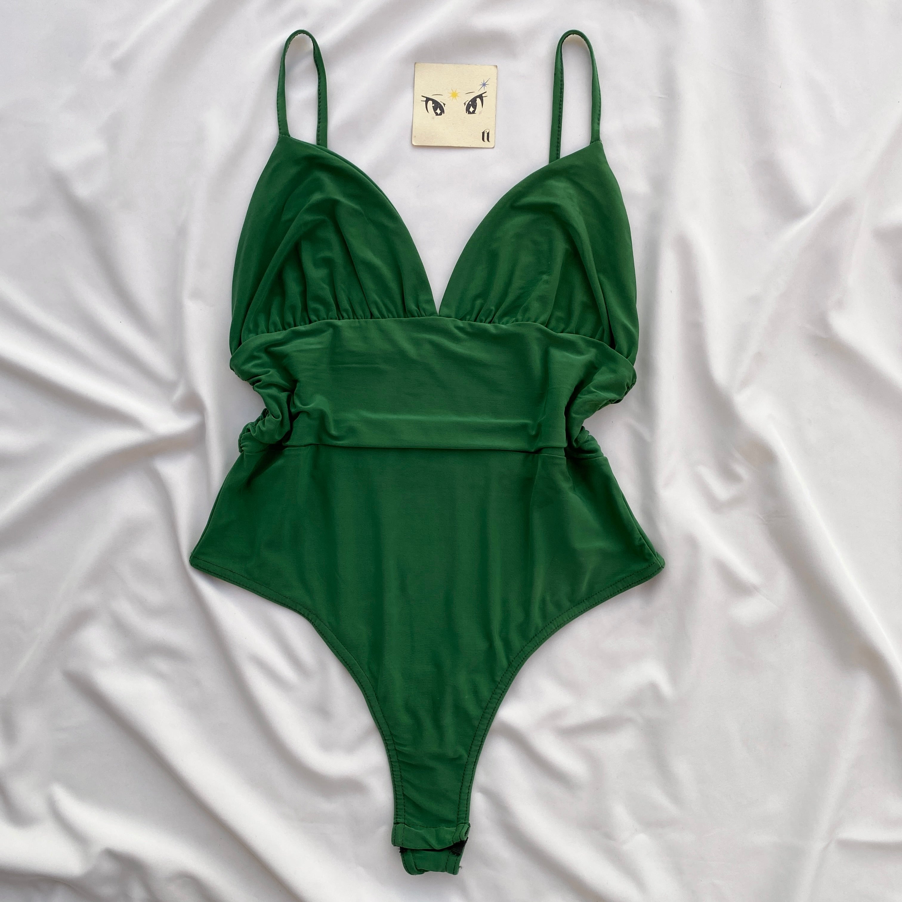 GREEN BODYSUIT FROM MISSGUIDED (Bust : 34-38, Upper Waist : 28-36)