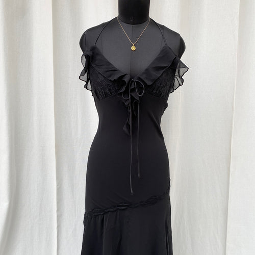BLACK RUFFLE DRESS (Two sizes available)