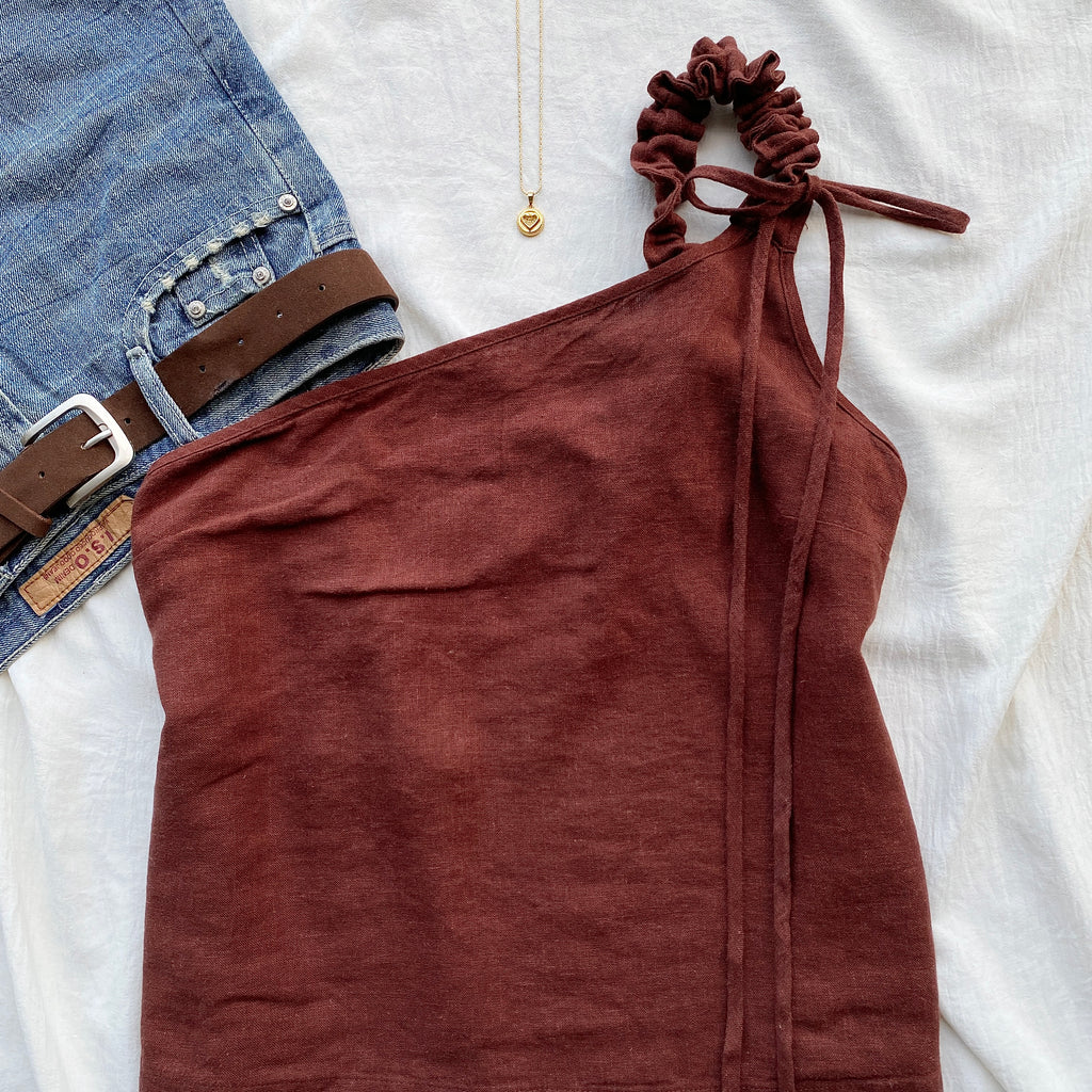 ONE SHOULDER TOP FROM FREE PEOPLE (Bust : 32-34, Upper Waist : 26-32)