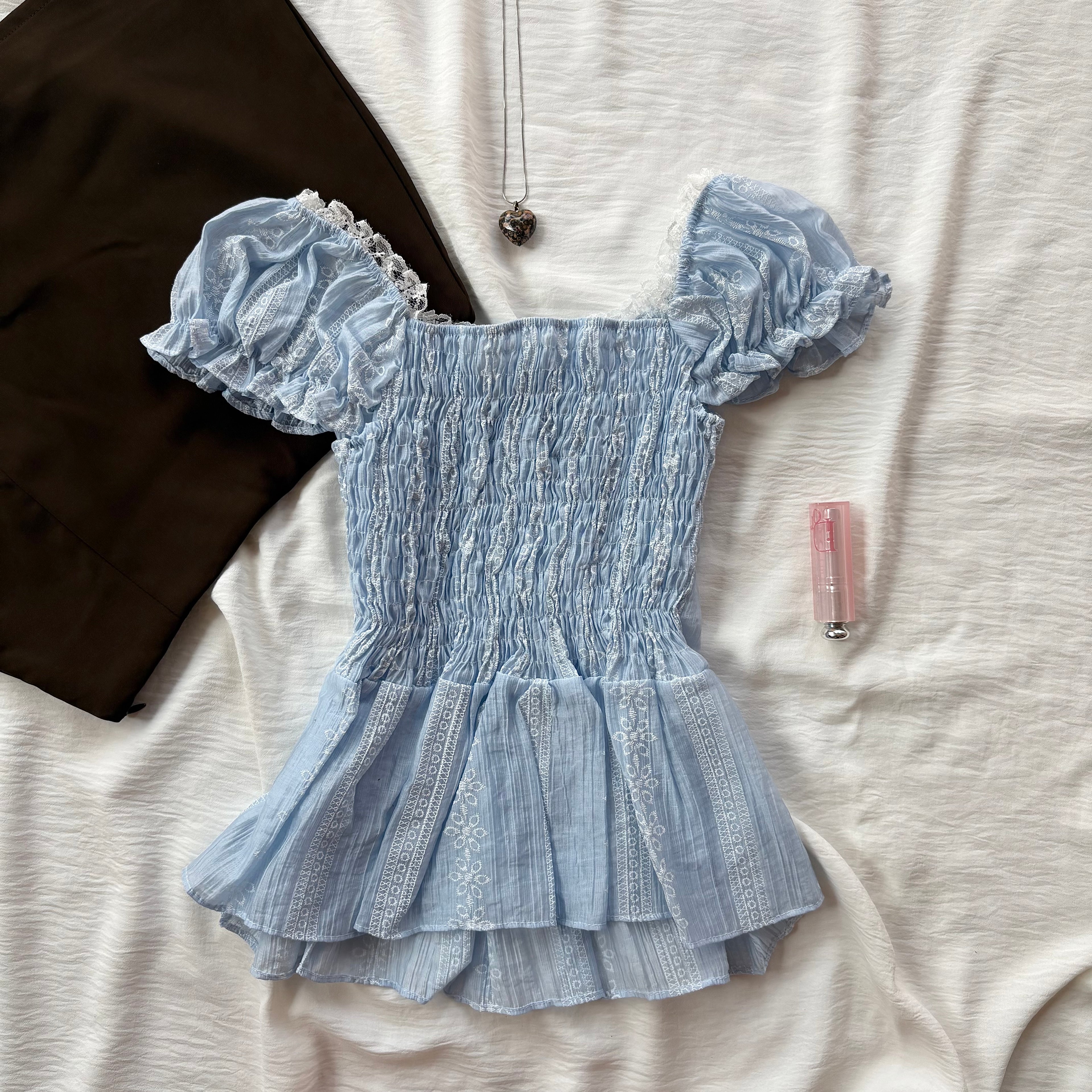 PASTEL BLUE TOP (Bust : 28-34, Upper Waist : 24-28)