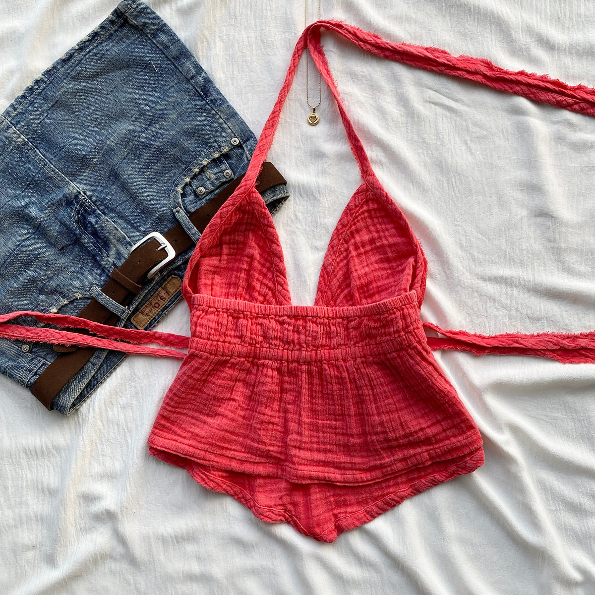 ORANGE HALTER TOP FROM FREE PEOPLE (Two sizes)