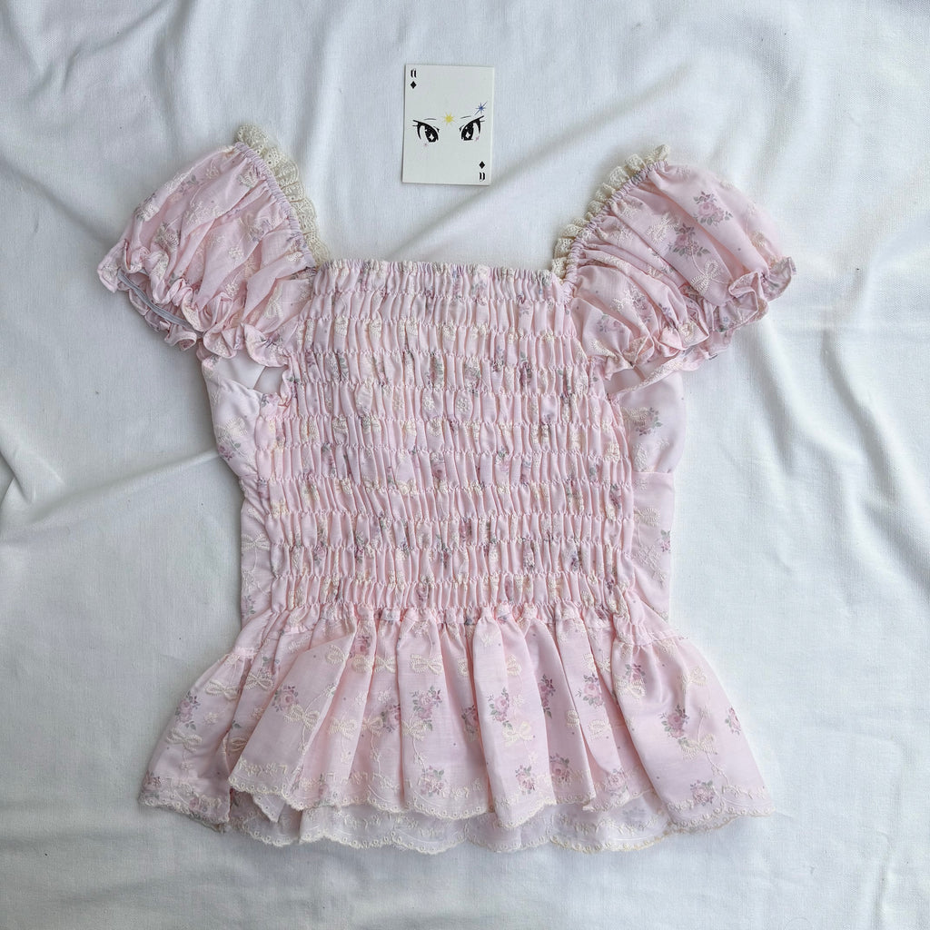 PINK EMBROIDERED TOP (Bust : 28-32, Upper Waist : 23-28)