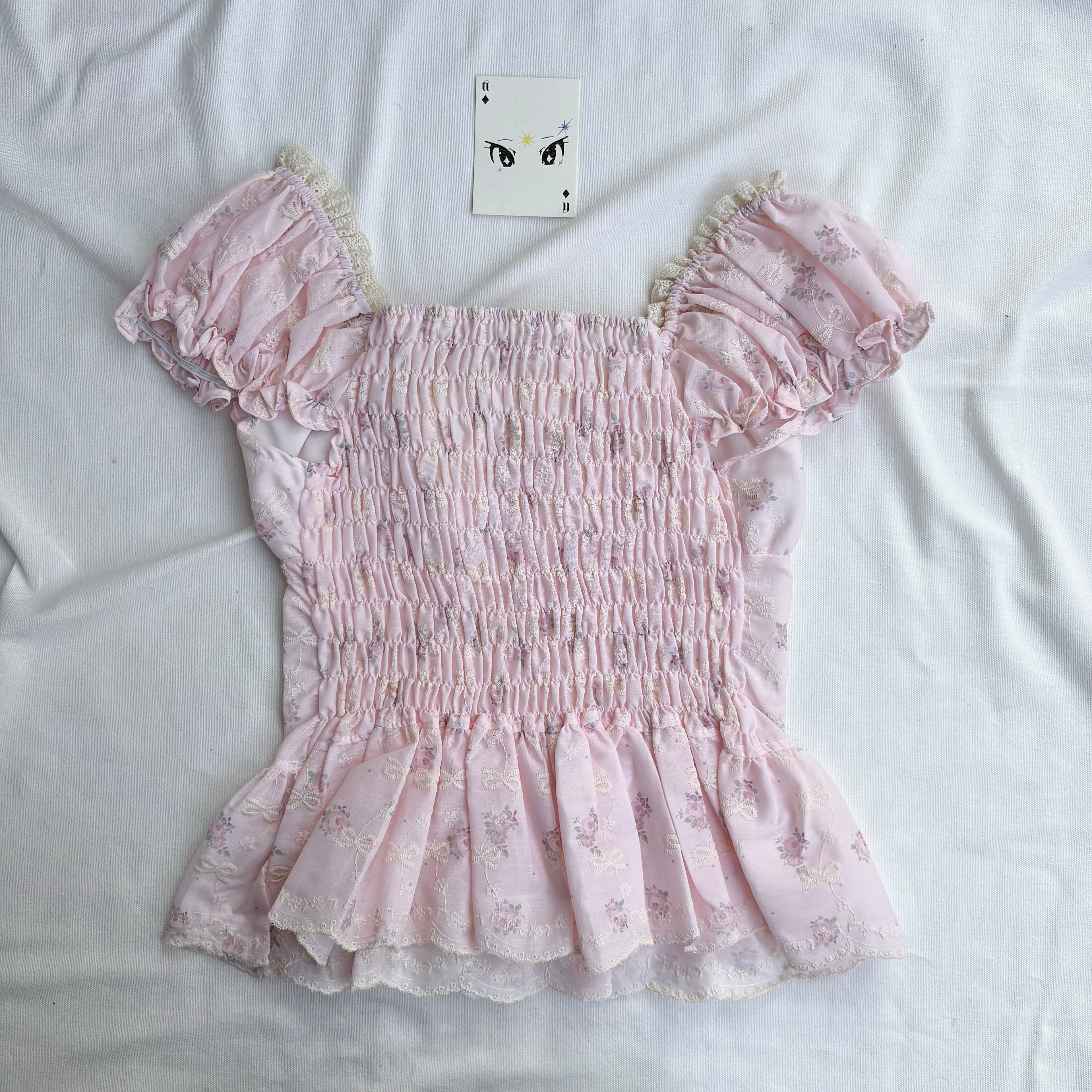 PINK EMBROIDERED TOP (Bust : 28-32, Upper Waist : 23-28)
