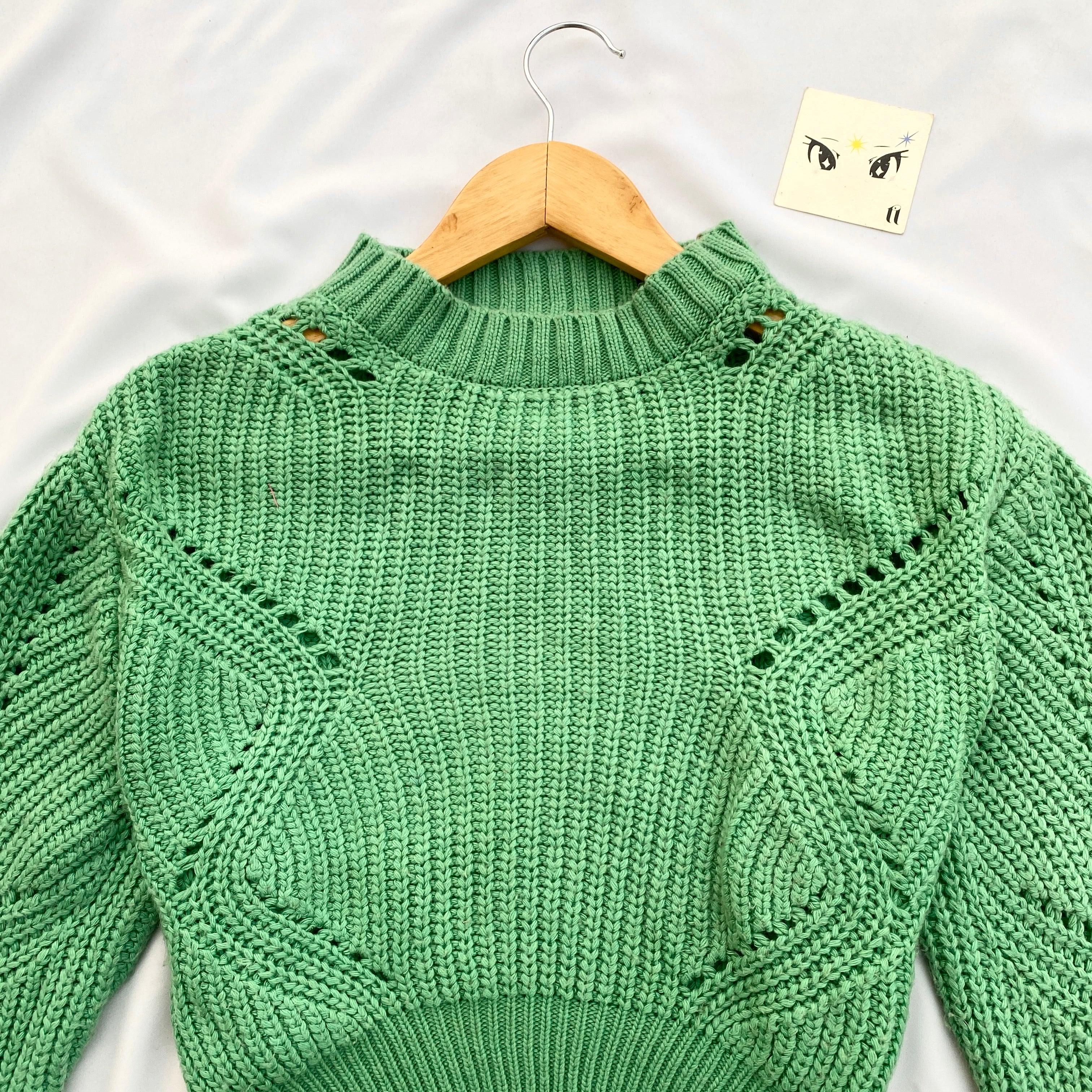 GREEN KNIT (Bust : 40, Length : 16)