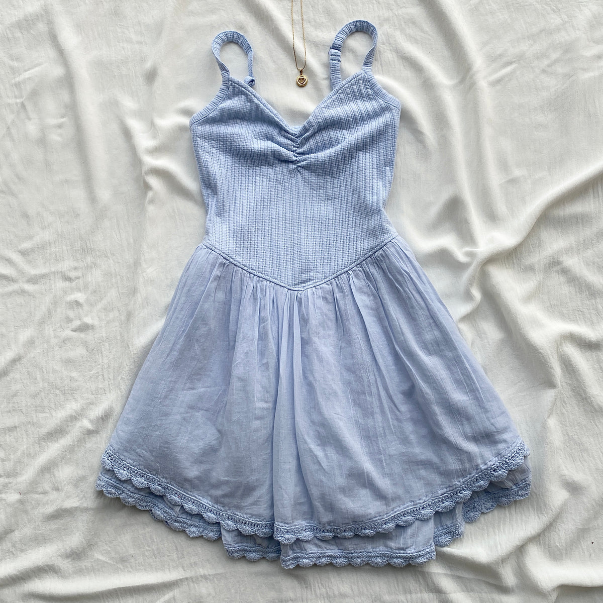 FIT AND FLARE DRESS IN BLUE (Sizes available)
