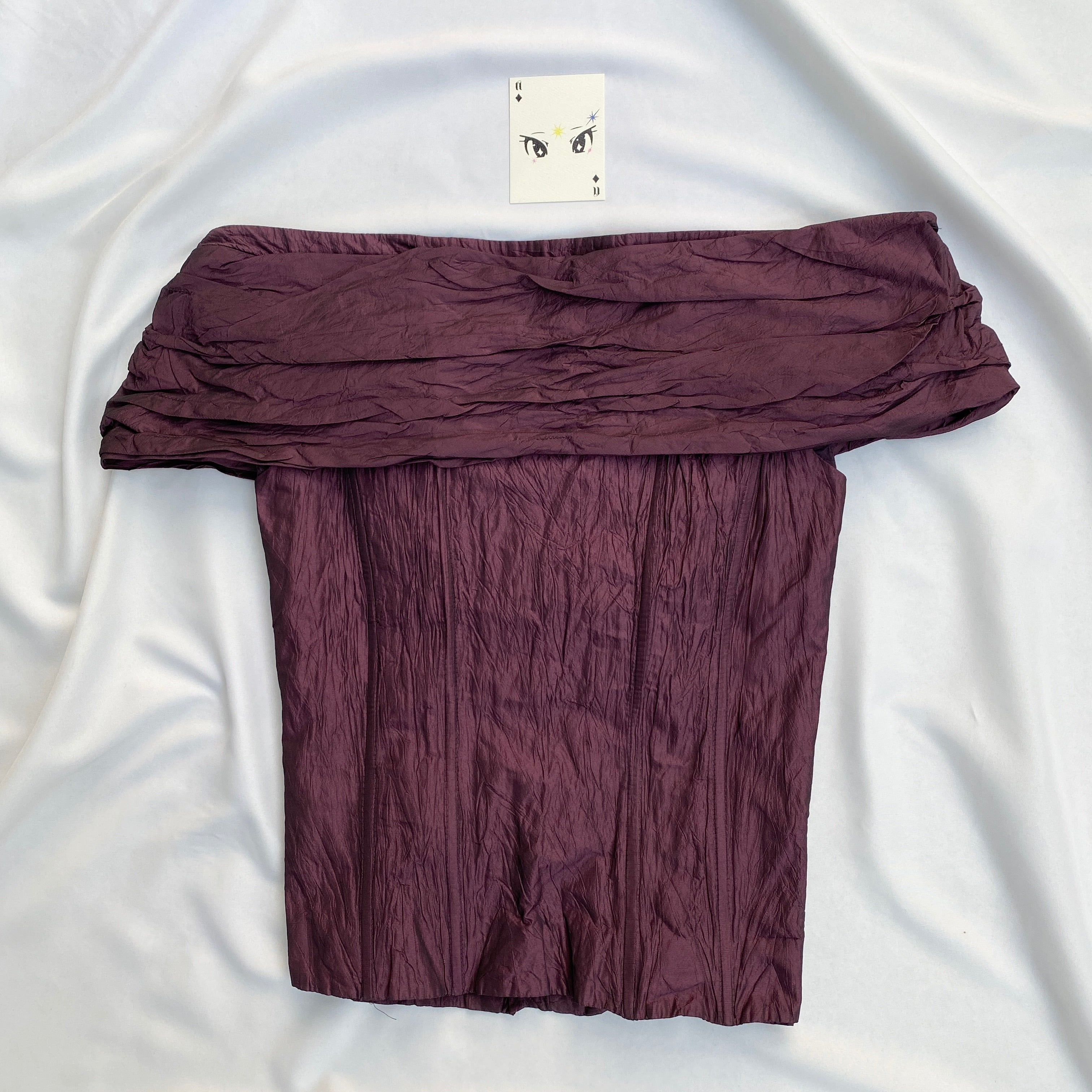 PURPLE OFF SHOULDER CORSET (Bust : 34-36, Upper Waist : 30-32)