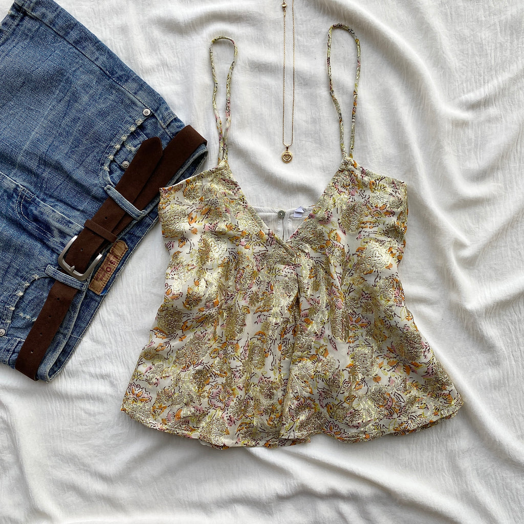 METALLIC THREAD TOP FROM ZARA