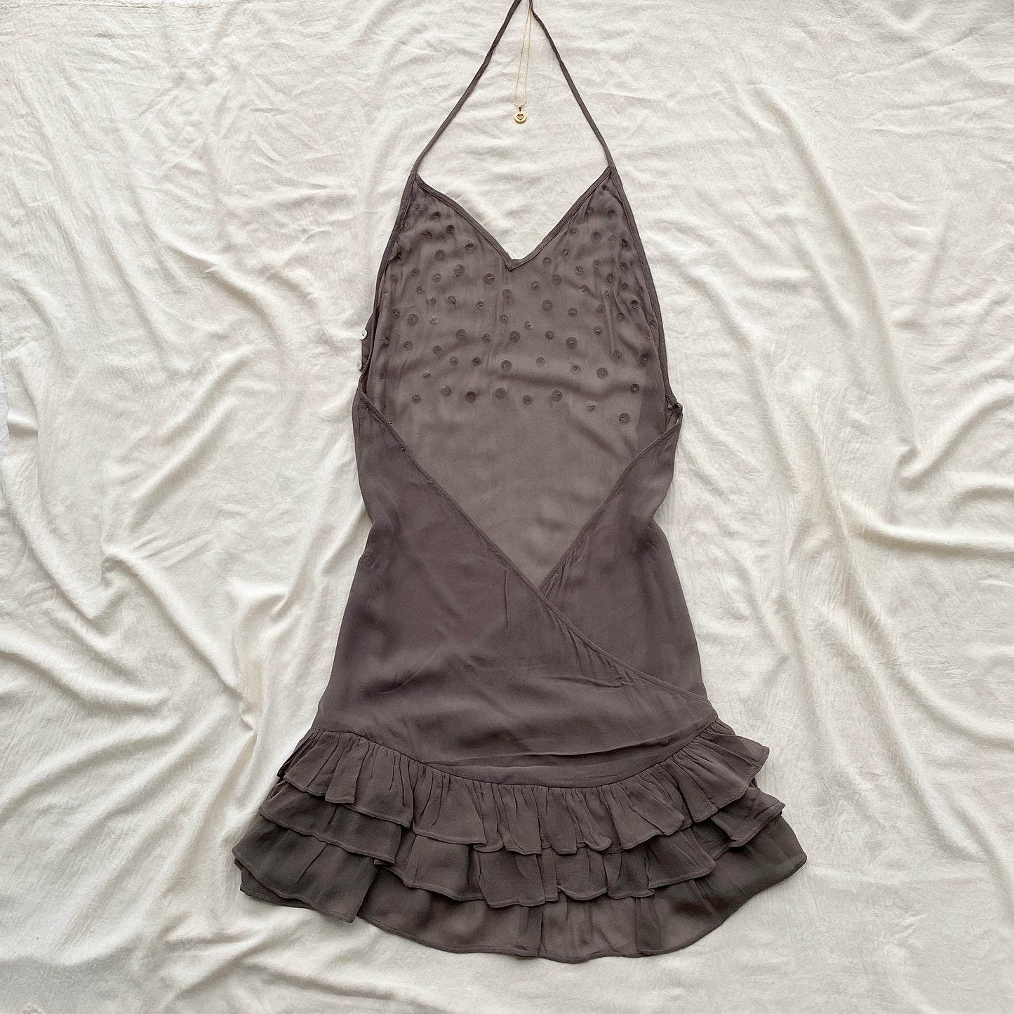 BUTTON MESH DRESS FROM MANGO (Sizes available)