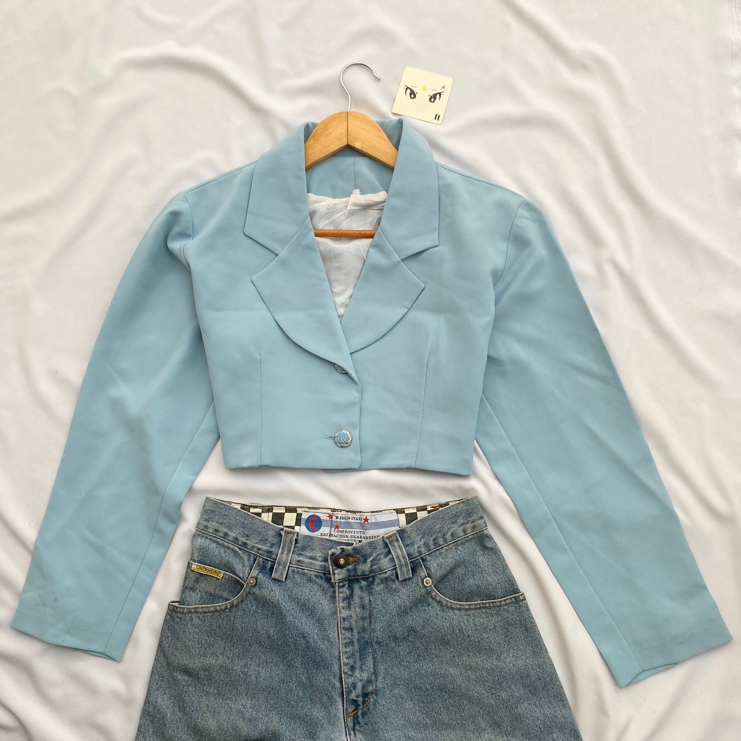 BLUE CROPPED BLAZER