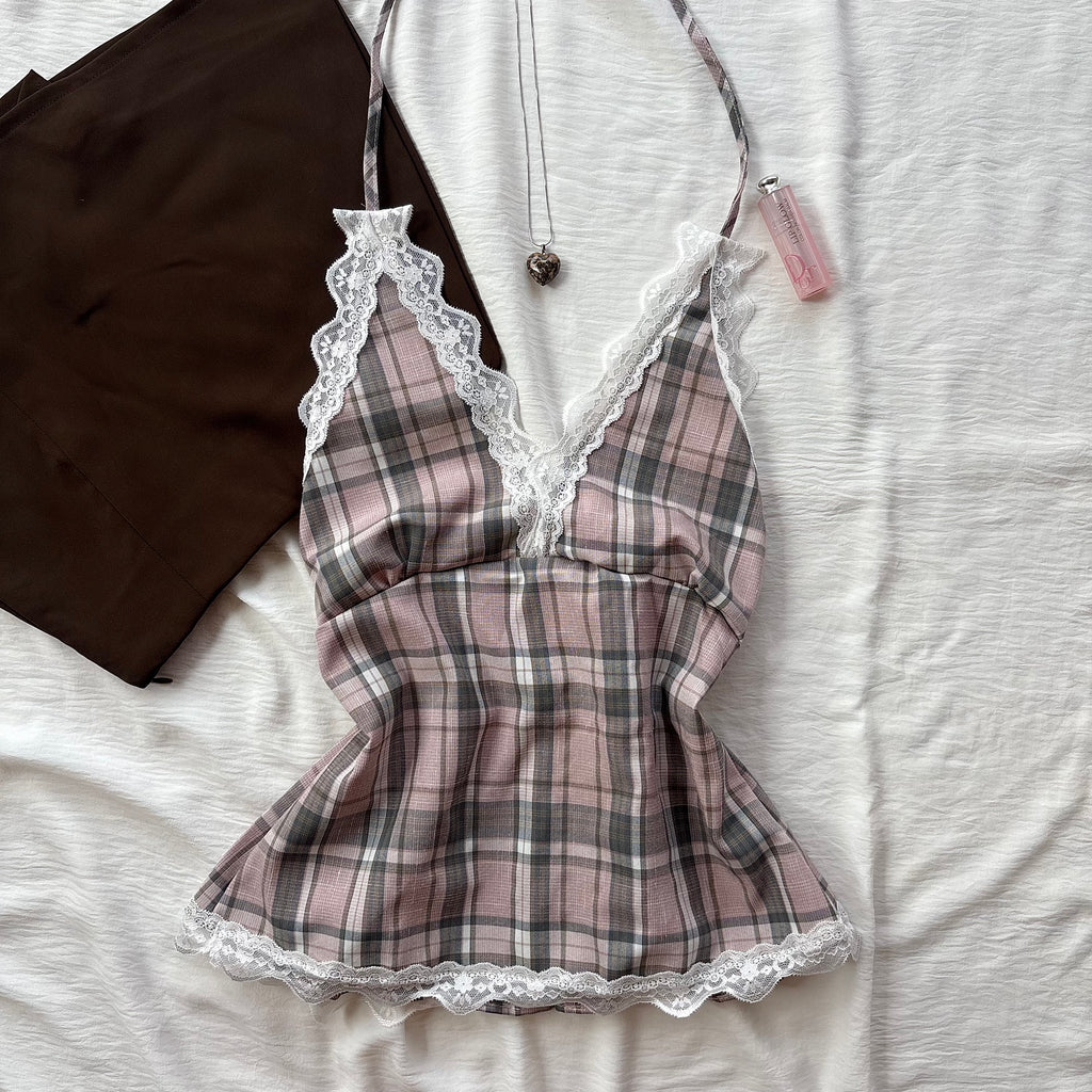 PLAID TOP (Bust : 30-34, Upper Waist : 26-34)