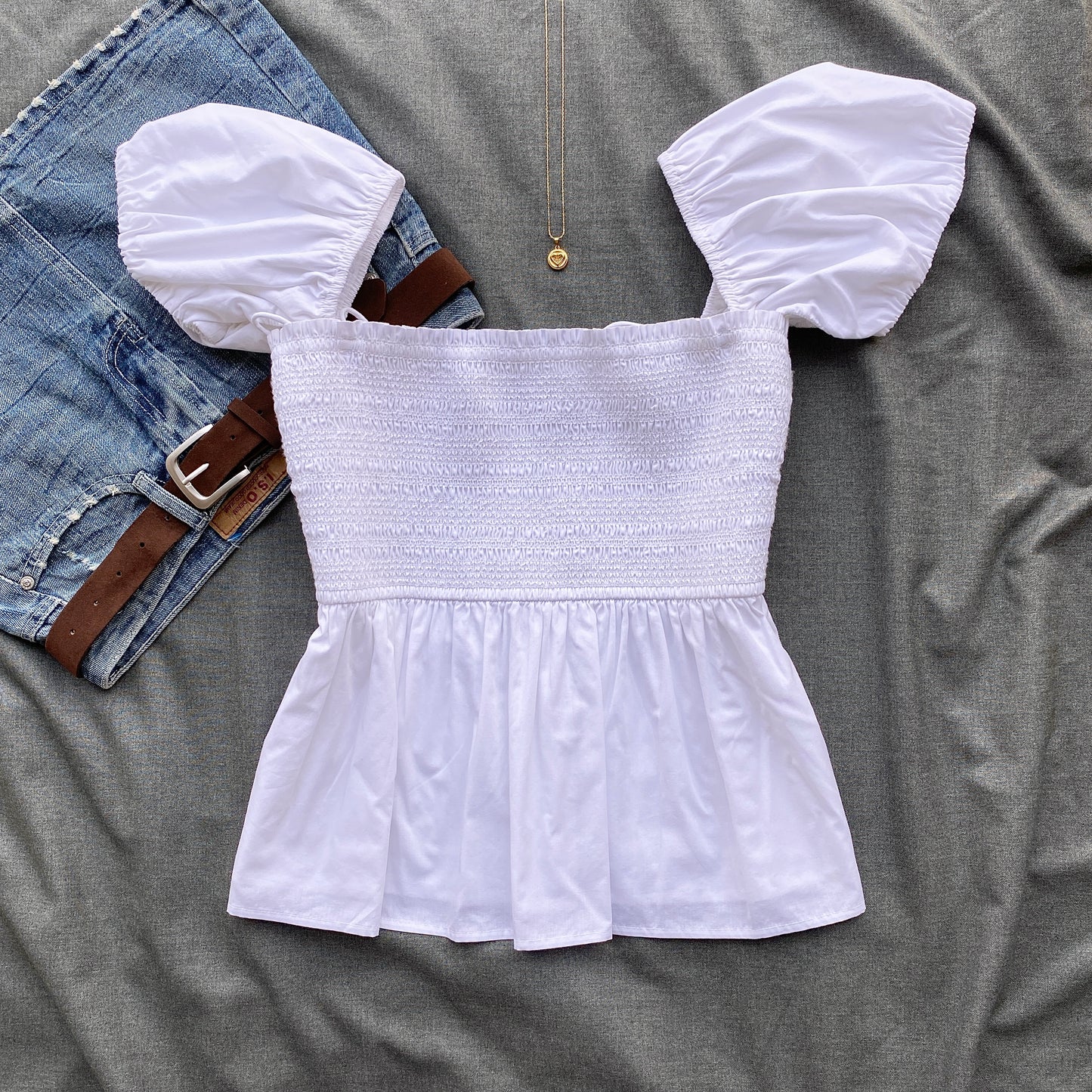 WHITE TOP FROM ABERCROMBIE AND FITCH (Two sizes)