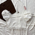 WHITE TOP WITH PUFF SLEEVES
