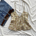 METALLIC THREAD TOP FROM ZARA (Two sizes available)