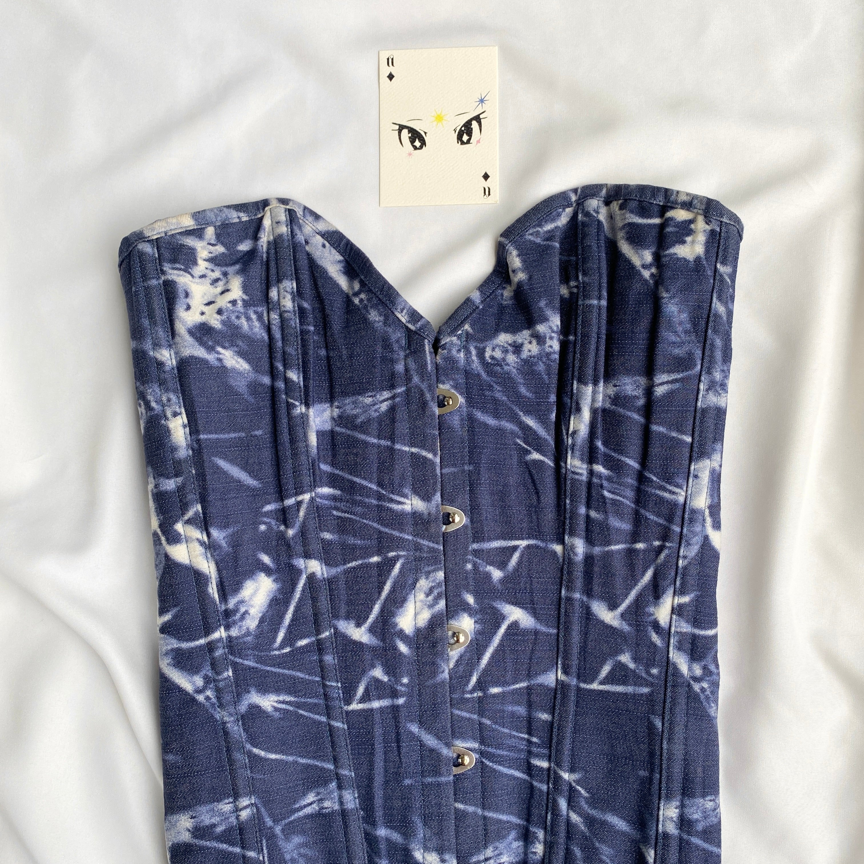 BLUE CORSET (Bust : 30-34, Upper Waist : 26-28)