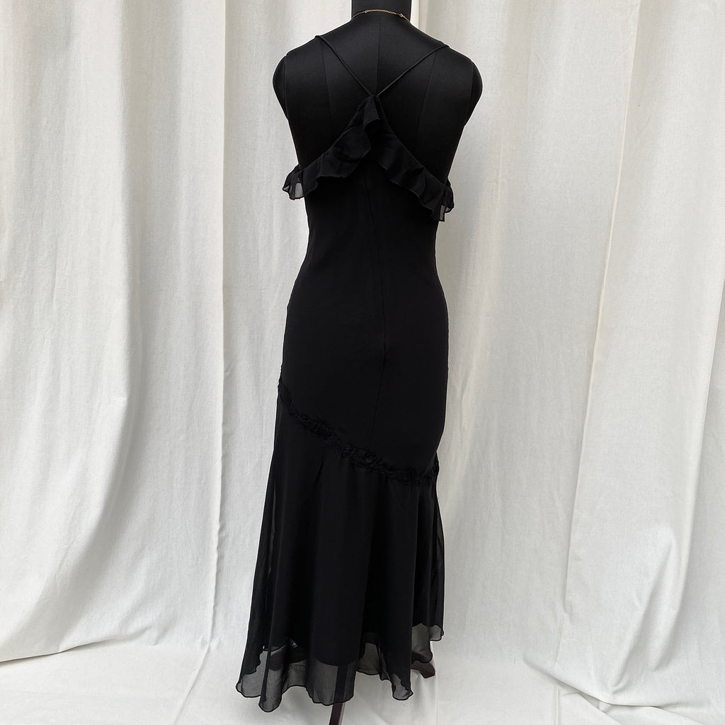 BLACK RUFFLE DRESS (Two sizes available)