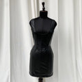 FAUX LEATHER CORSET DRESS (Bust : 30-34, Upper Waist : 24-28)