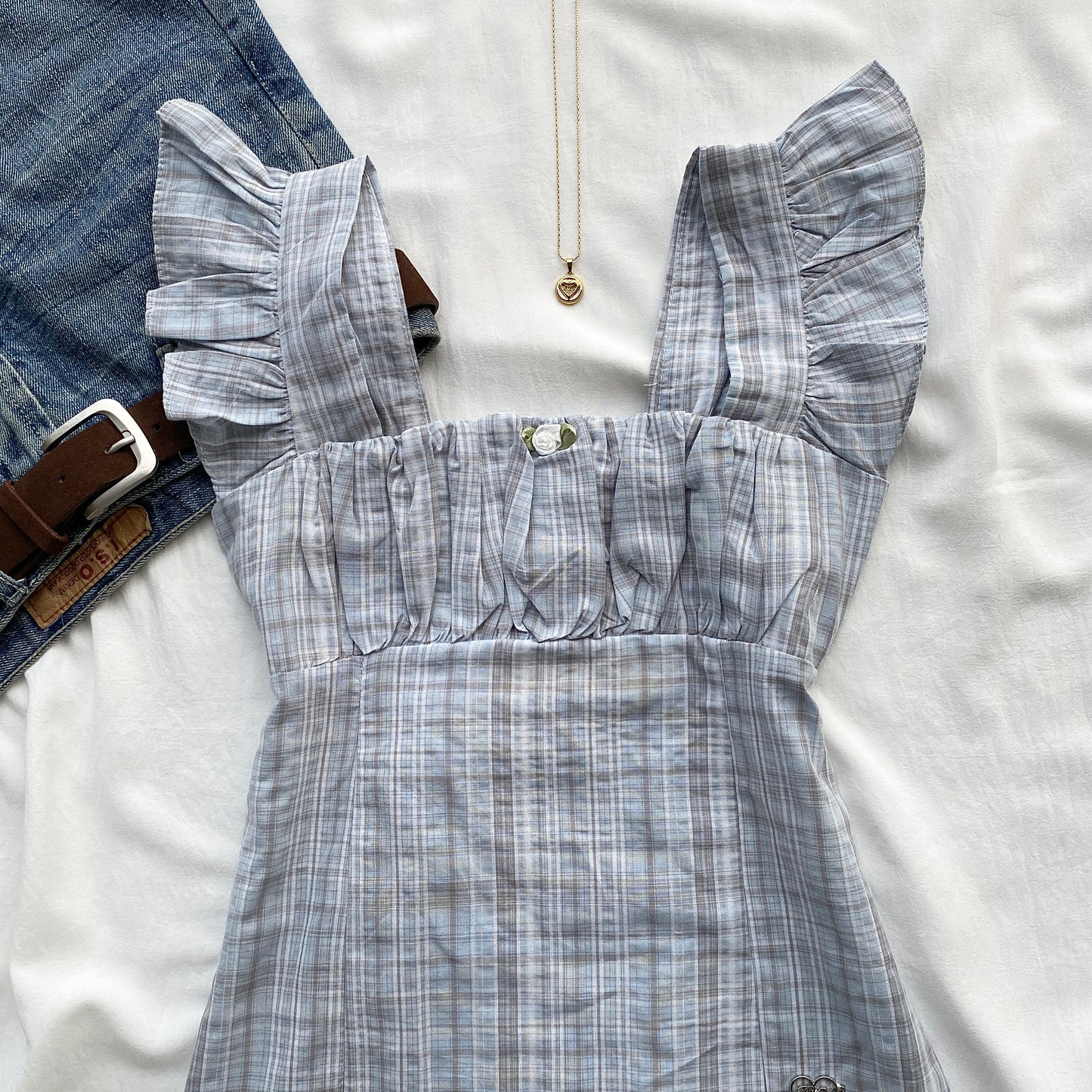ROSALIE TOP IN BLUE (Bust : 30-34, Upper Waist : 24-28)