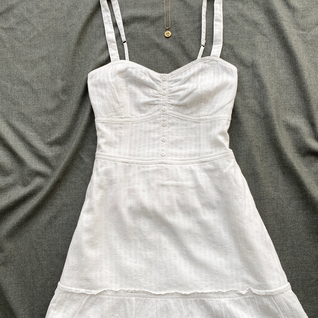 WHITE DRESS FROM HOLLISTER (Bust : 30-34, Upper Waist : 24-28)