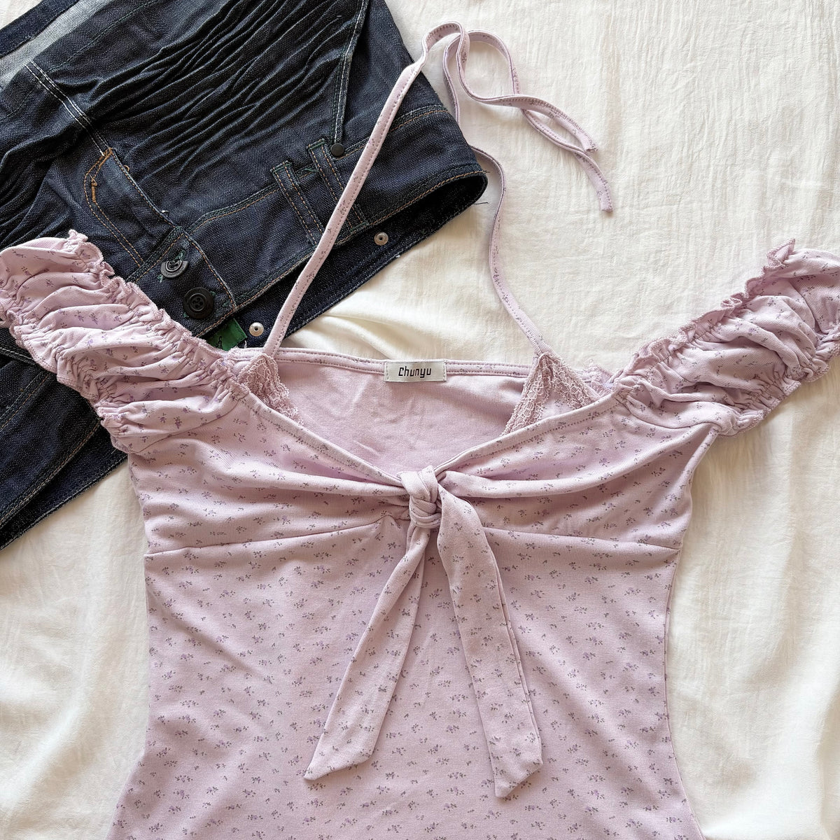 WILDFLOWER TOP IN PURPLE (Bust : 30-34, Upper Waist : 24-28)