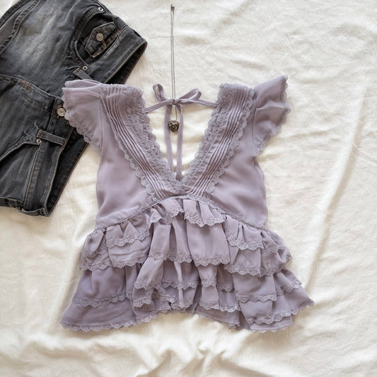 AMELIE TOP IN LILAC (Bust : 30-34, Upper Waist : 24-29)