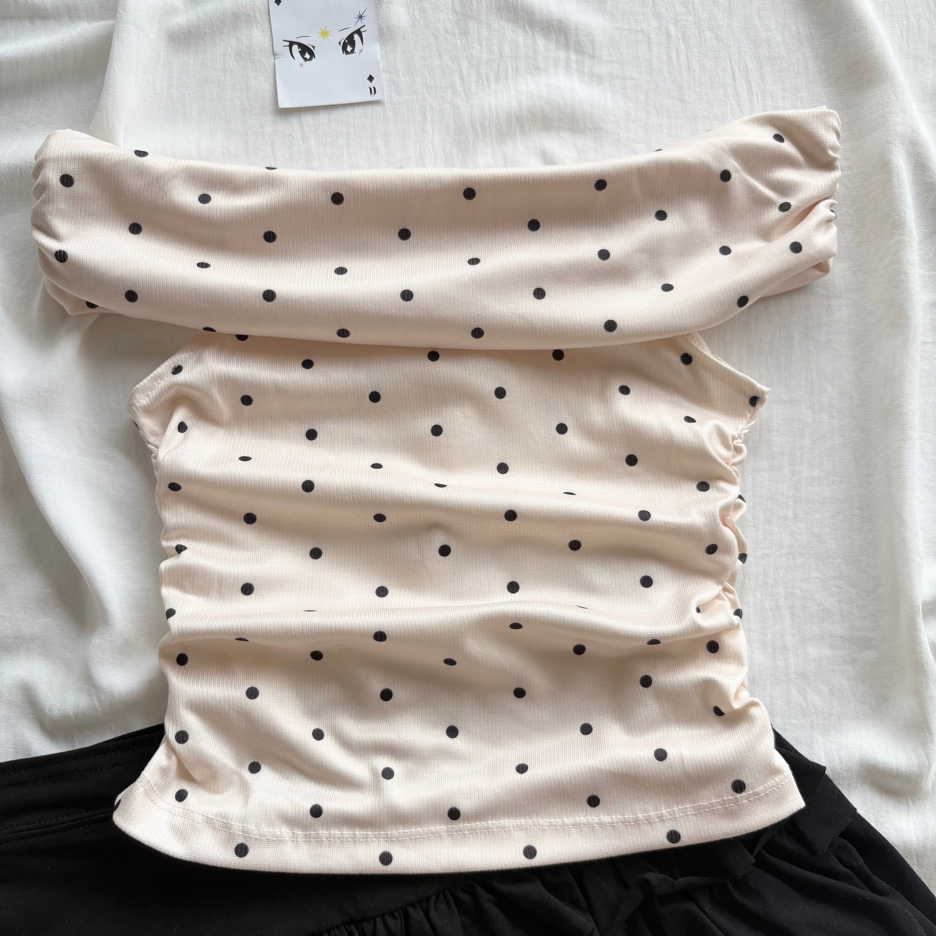 PEACH OFF SHOULDER TOP (Bust : 28-32, Upper Waist : 22-28)