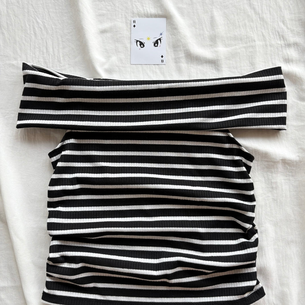 STRIPED OFF SHOULDER TOP (Bust : 28-34, Upper Waist : 24-28)