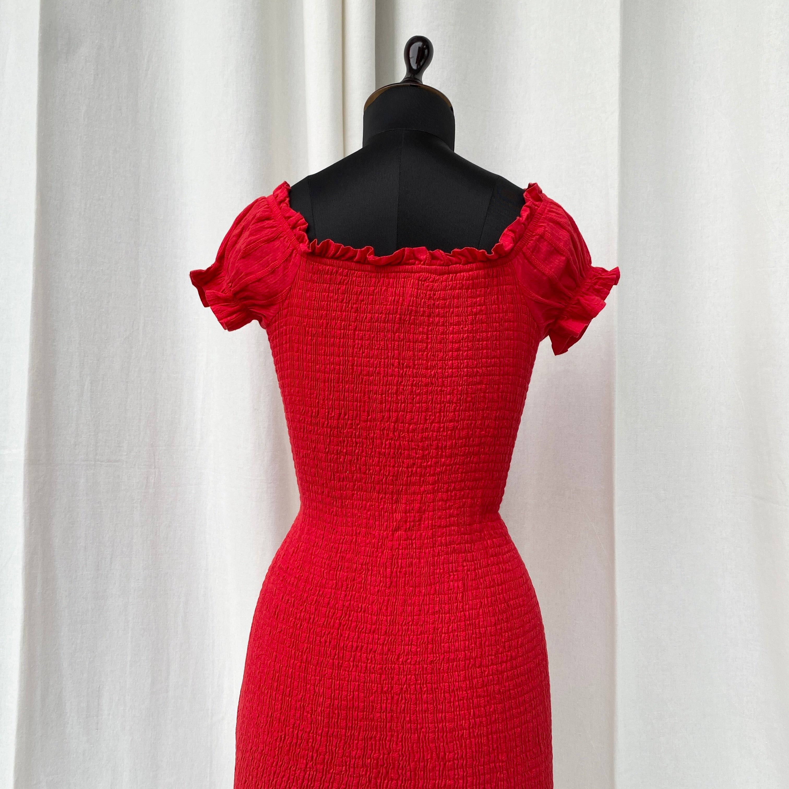 RED DRESS FROM POLLY (Bust : 30-34, Upper Waist : 26-32)