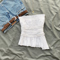 WHITE TUBE TOP FROM FREE PEOPLE (Bust : 30-34, Upper Waist : 26-32)