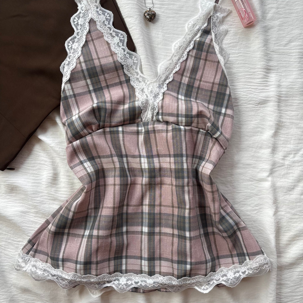 PLAID TOP (Bust : 30-34, Upper Waist : 26-34)