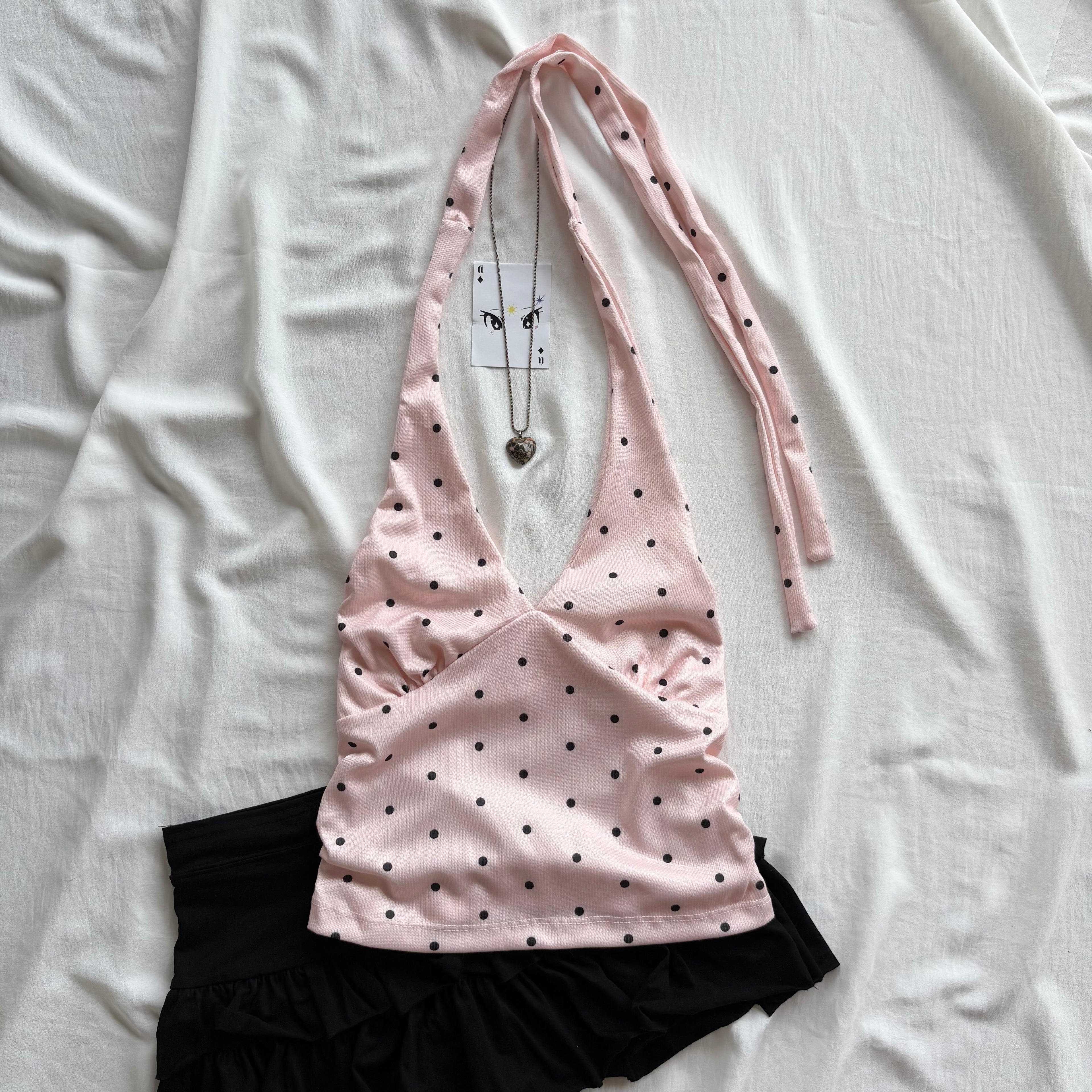 PINK HALTER TOP (Bust : 28-34, Upper Waist : 24-28)