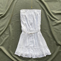 WHITE TUBE DRESS WITH SEQUIN DETAILING FROM HOLLISTER (Bust : 34-36, Upper Waist : 28-34)