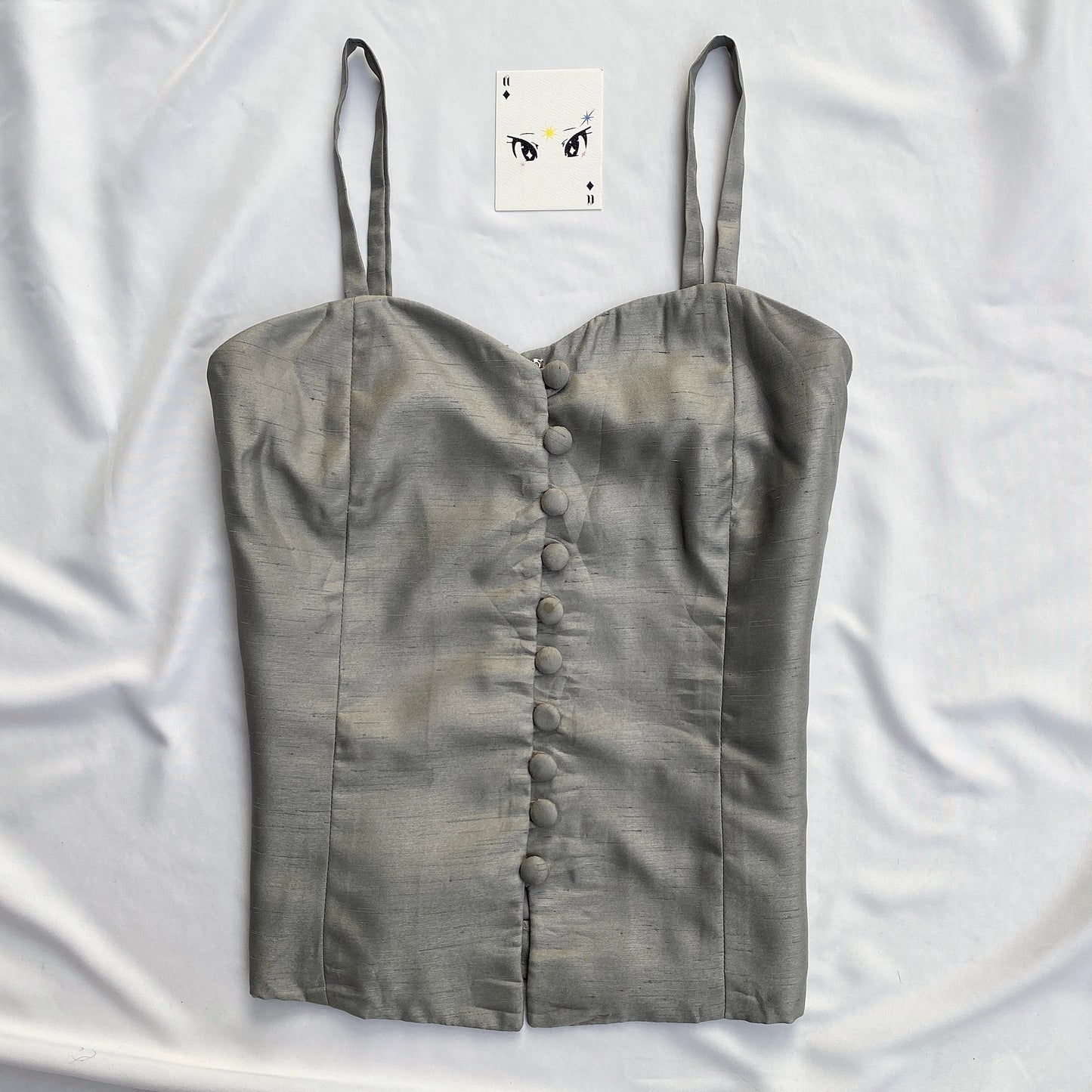 GREY CORSET (Bust : 34-36, Upper Waist : 30-32)
