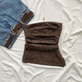 ANIMAL PRINT RUCHED TOP (Bust : 30-34, Upper Waist : 26-32)