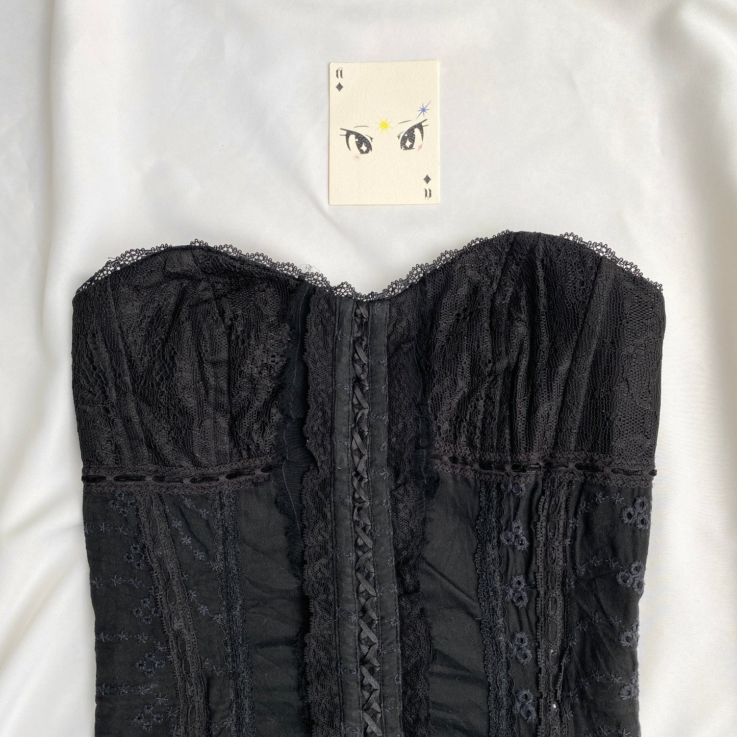 BLACK CORSET FROM RIVER ISLAND (Bust : 30-34, Upper Waist : 26-29)