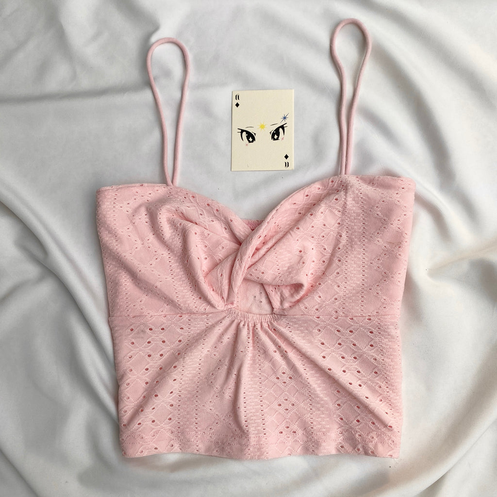 PINK TWISTED TOP (Bust : 30-34, Upper Waist : 24-28)
