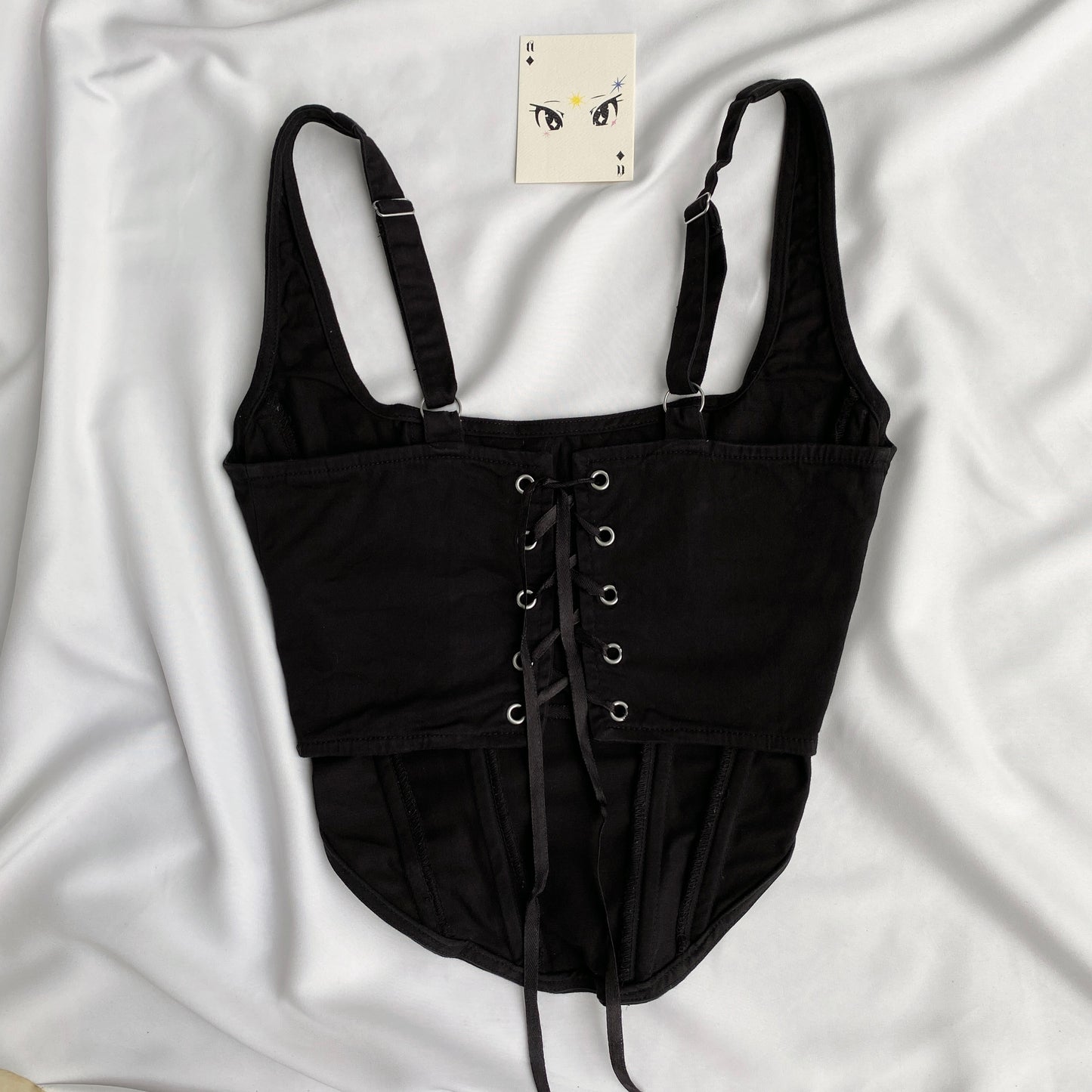 BLACK CORSET (Bust : 30-34, Upper Waist : 26-29)