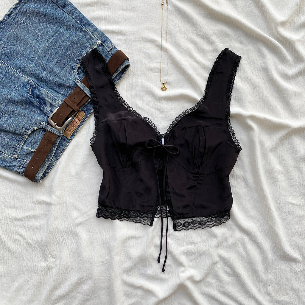 BLACK TOP FROM COTTON ON (Bust : 32-34, Upper Waist : 26-32)