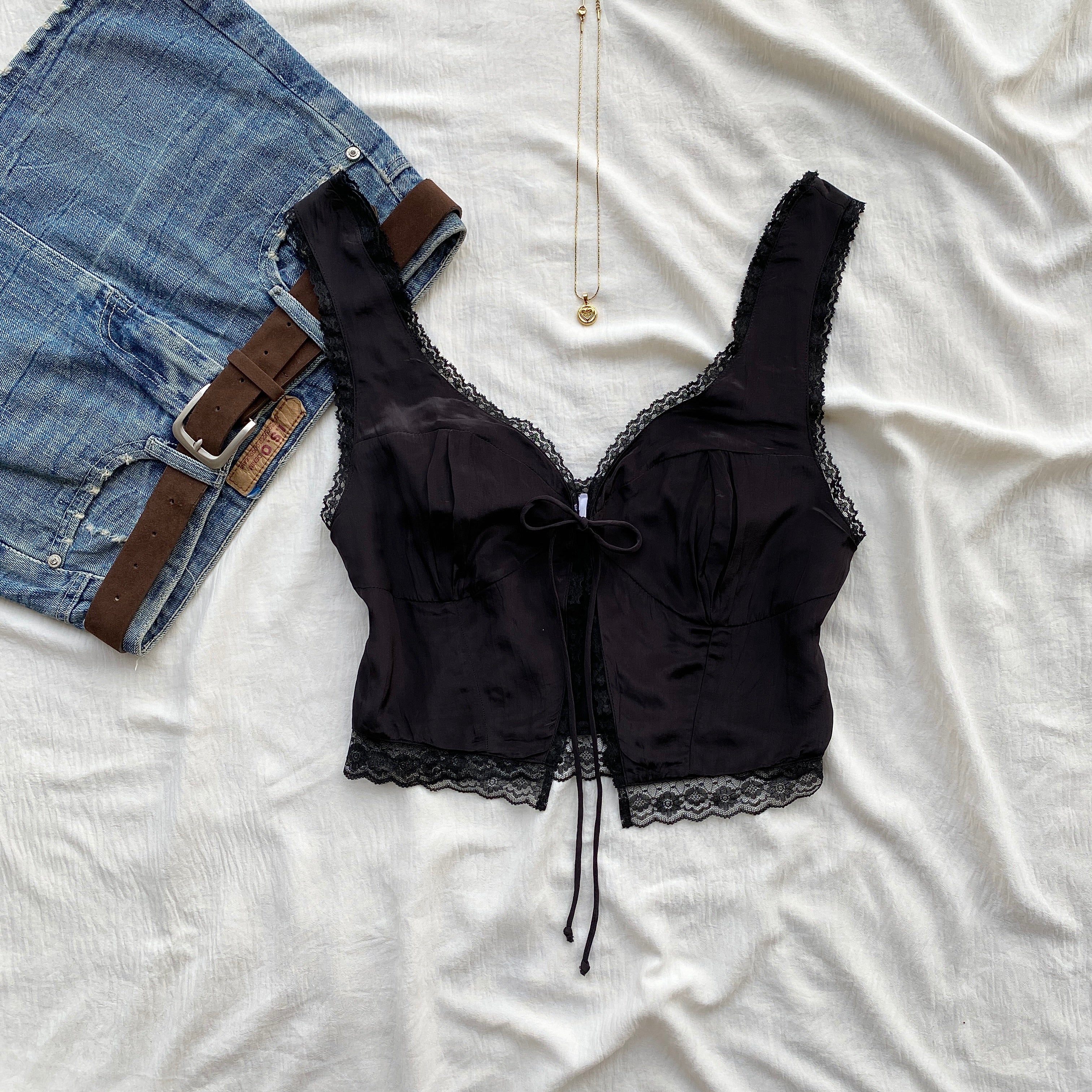 BLACK TOP FROM COTTON ON (Bust : 32-34, Upper Waist : 26-32)
