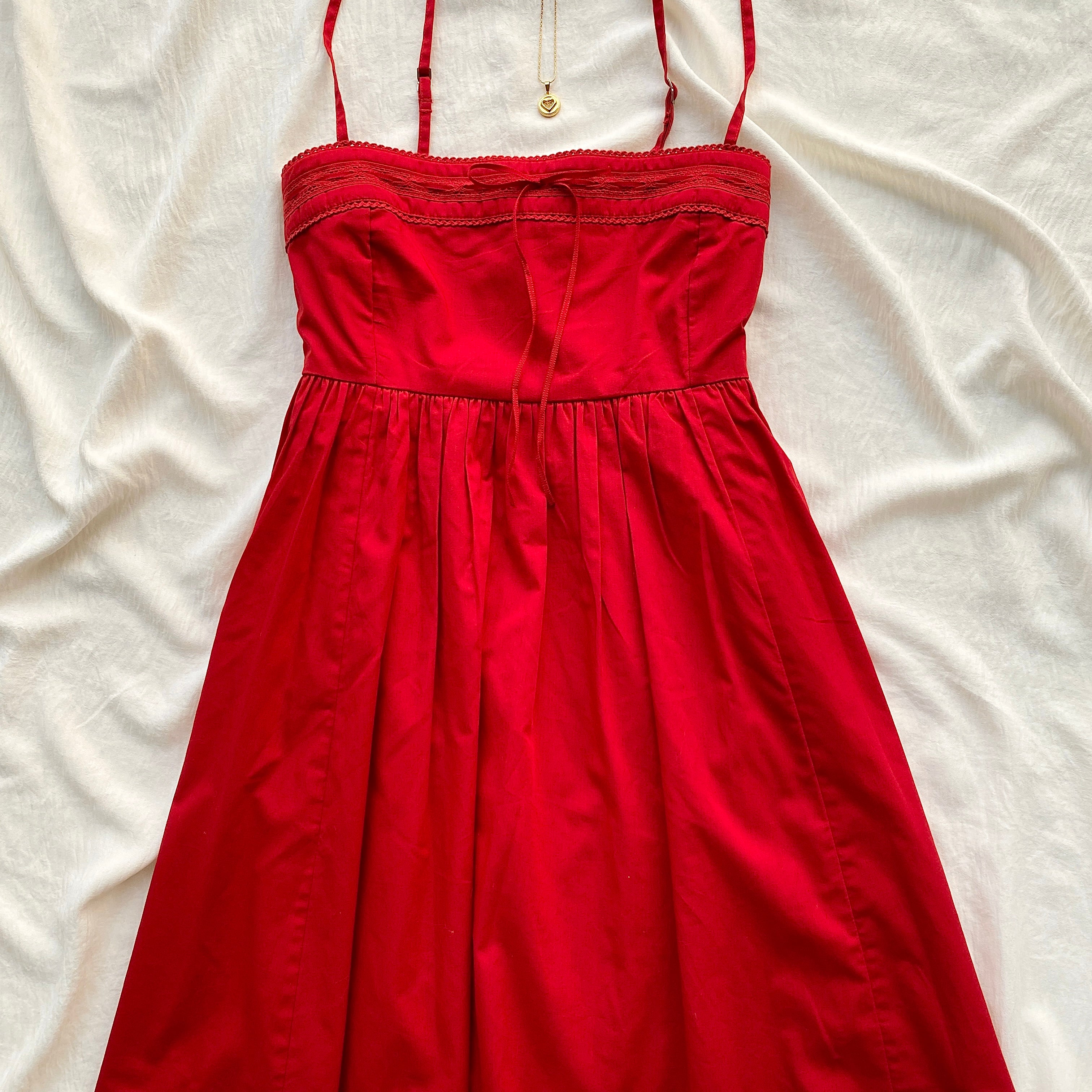 RED DRESS FROM ABERCROMBIE (Bust : 30-32, Upper Waist : Free)
