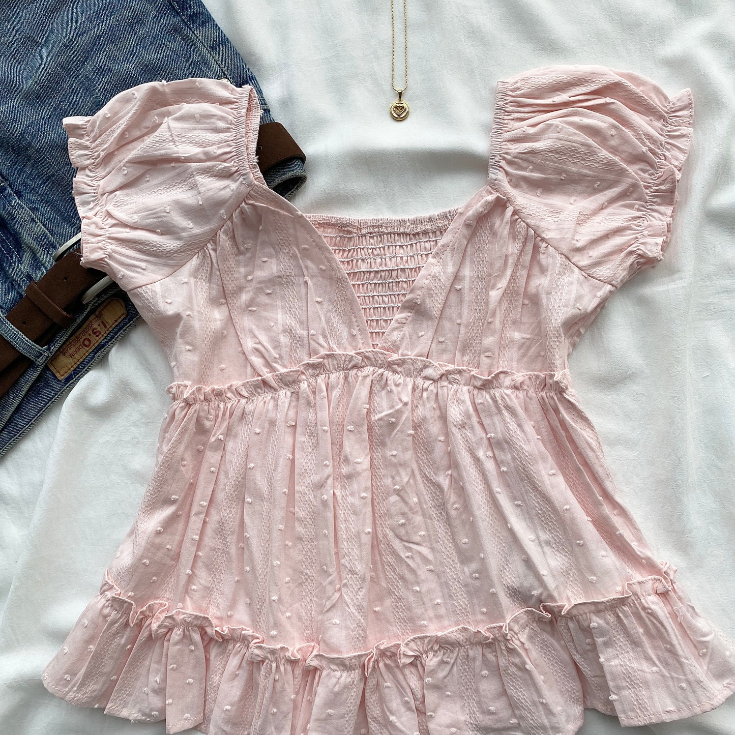 FLEUR TOP IN PINK (Bust : 30-34, Upper Waist : 24-28)