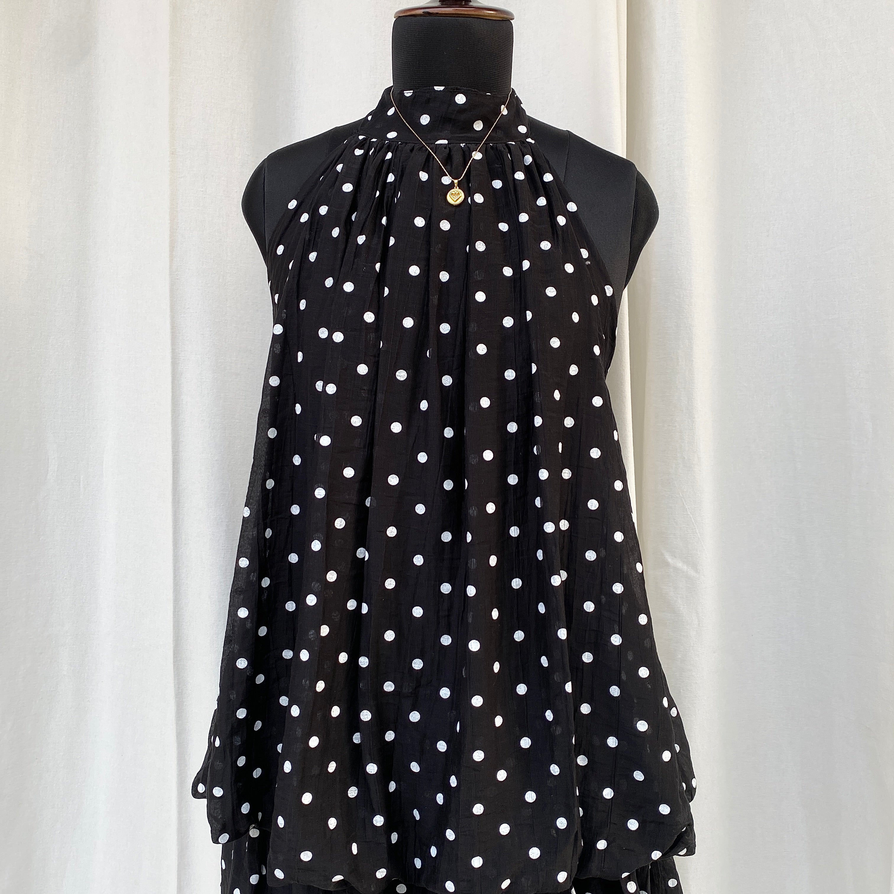 POLKA DOT DRESS (Bust : 30-36, Upper Waist : 24-32)