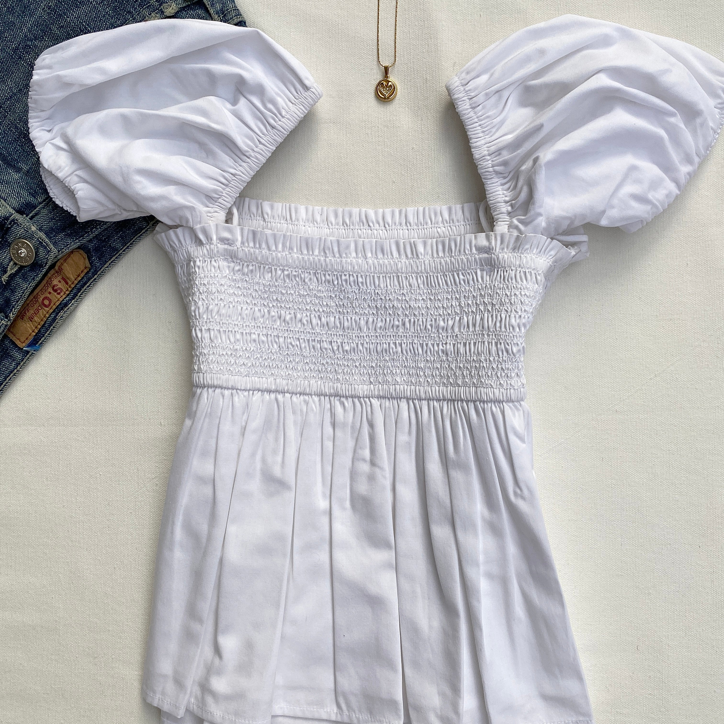 WHITE TOP FROM ABERCROMBIE AND FITCH (Two sizes available)