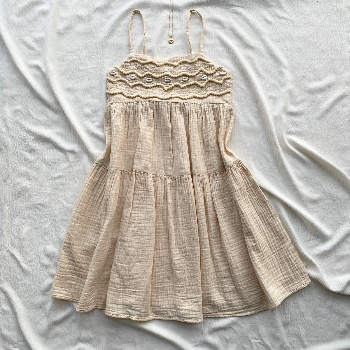 SHELL DRESS IN CREAM (Sizes available)